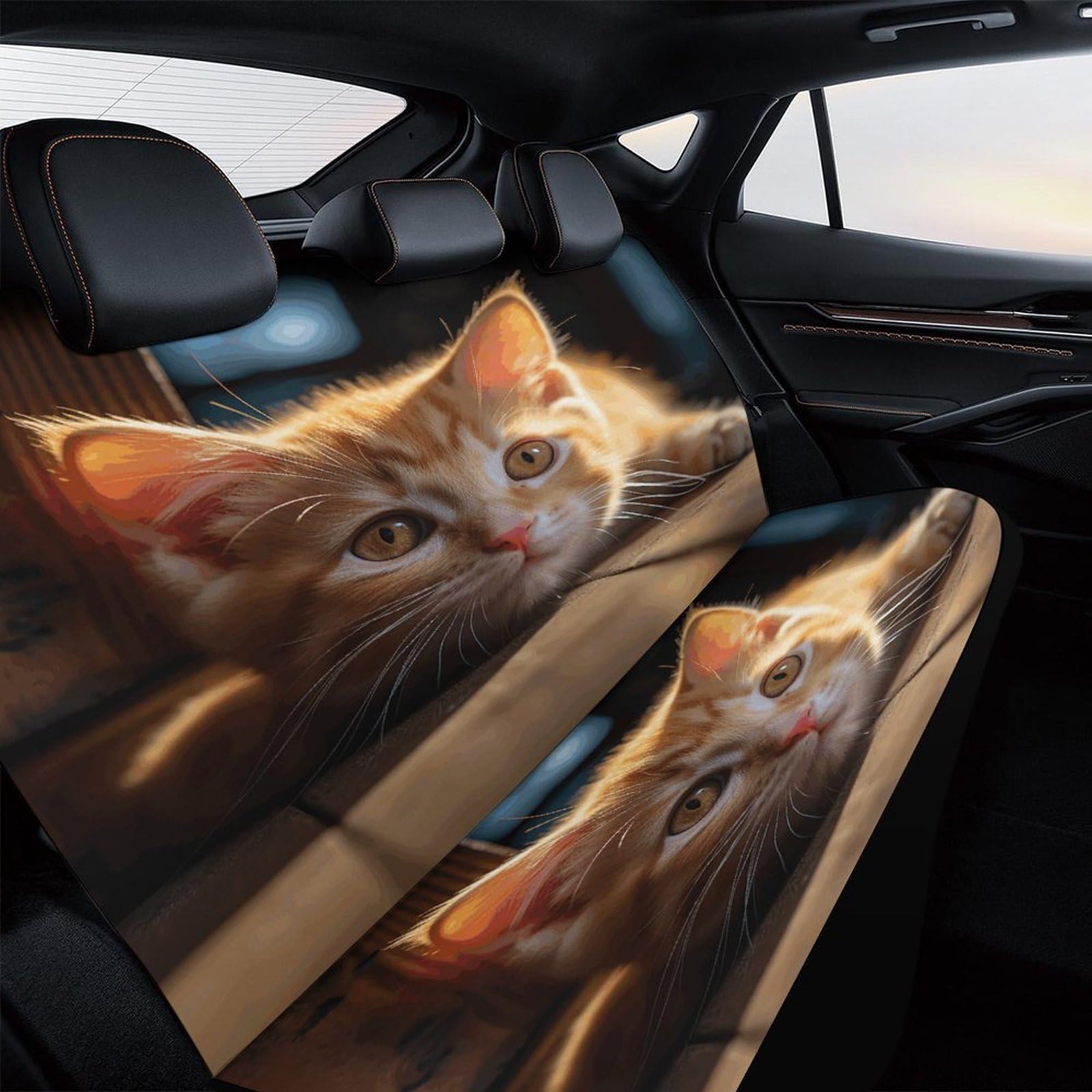 Autositzbezug für Rückbank, kleine Katze, Autositzbezüge für Auto, LKW, Van, SUV, Hundeautositzbezug, universal, waschbar