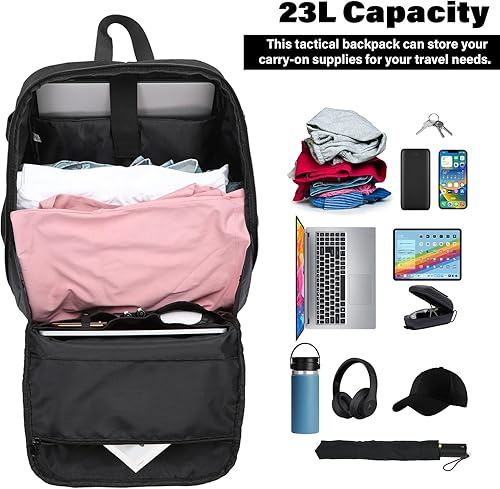 Miniatura 2 de MOSISO Mochila táctica de 23L con enfriador aislado en la parte inferior, mochila militar de 3 días, mochila militar de 3 días, mochila militar con