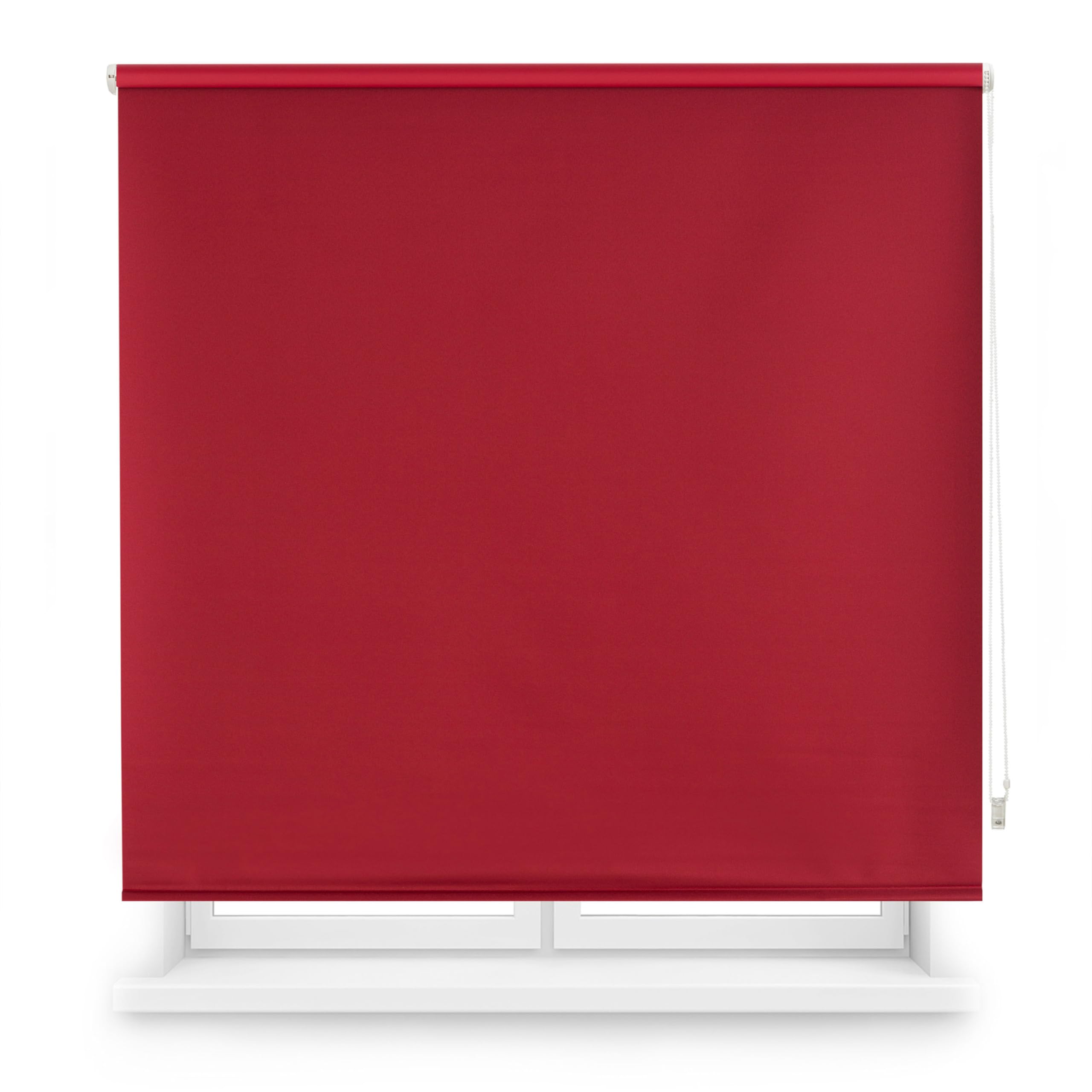 Blindecor roleta matowa Premium na zamówienie | bordowy | 90 x 165 cm (szerokość na wysokość) Rozmiar tkaniny 87 x 160 cm | Nieprzezroczysta roleta z rurką 38 mm, bardziej wytrzymała i elegancka