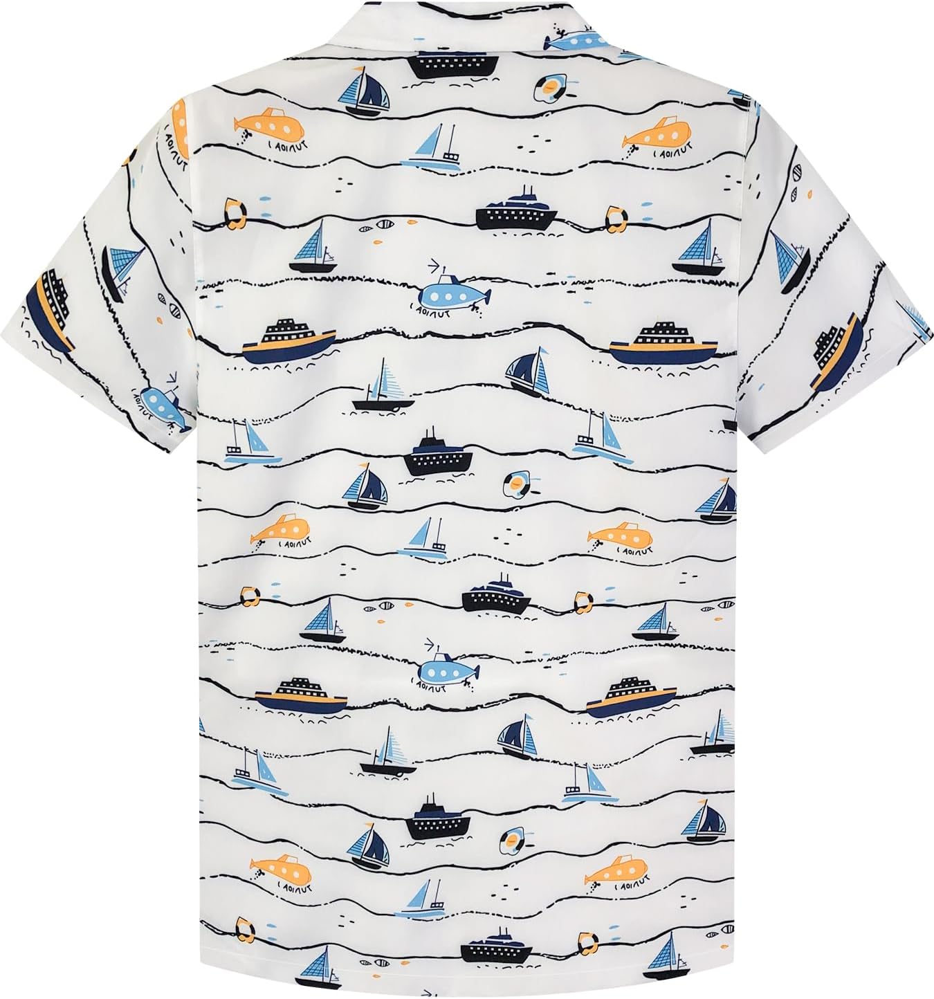Boys Hawaiian Shirt Short Sleeve Button Down Dress Shirt Kids Summer Beach Aloha Top 4-15 Years image 2