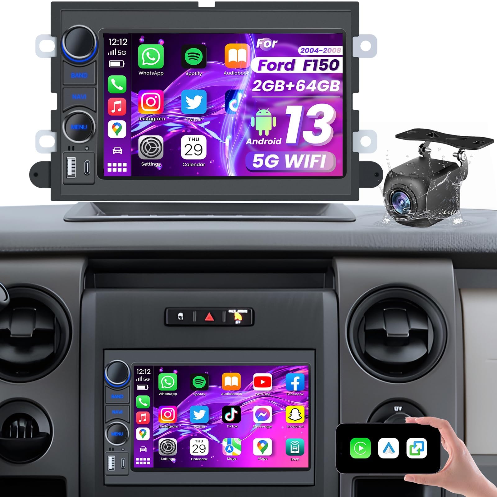 8Core 4G64G] Car Radio for Ford F150 2004-2008: 7 | Ubuy