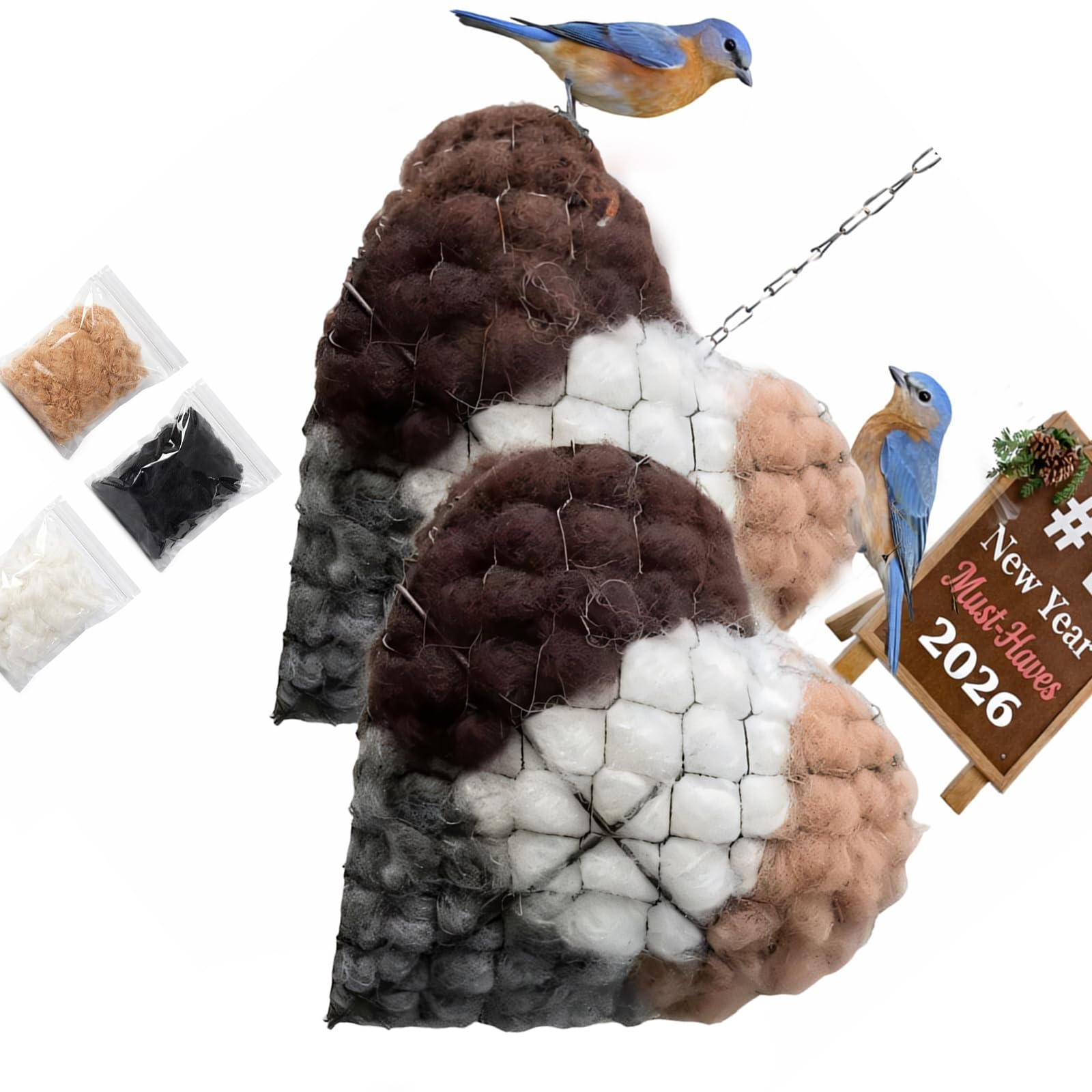 Support de nidification rechargeable pour aider les oiseaux sauvages au printemps