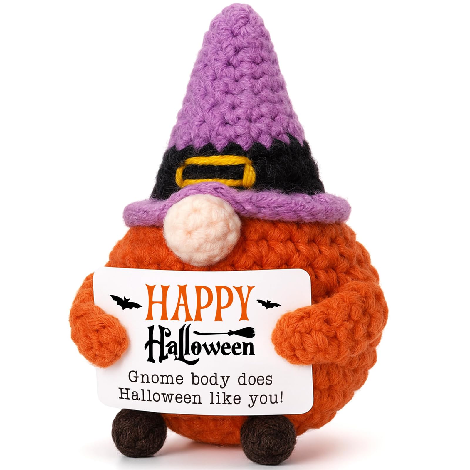Halloween Boo Basket Gifts, Gnome Positive Emotional Crochet Support Gifts