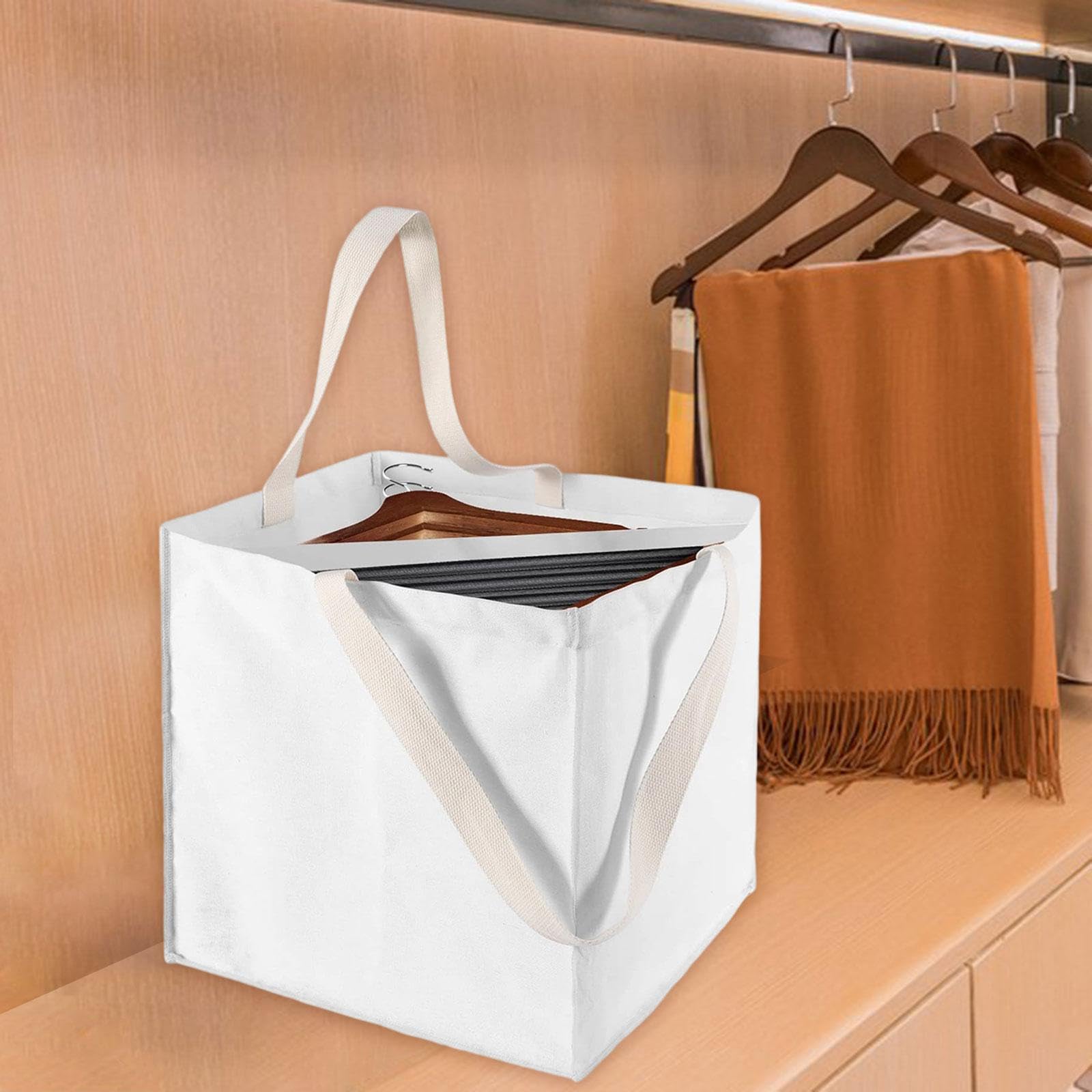 Bolsa Organizadora de Perchas con Asas para Baño, Lavadero Y Armario.