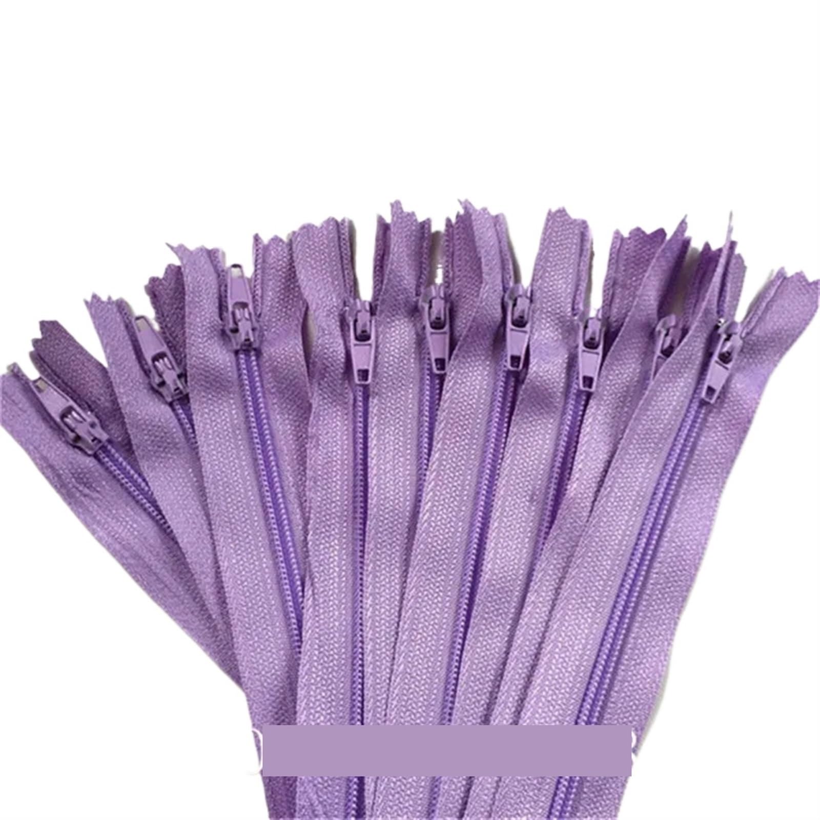 20pcs Closed End Tailor Sewing Craft (3-40 Inch 7.5-100 CM(Light Purple)