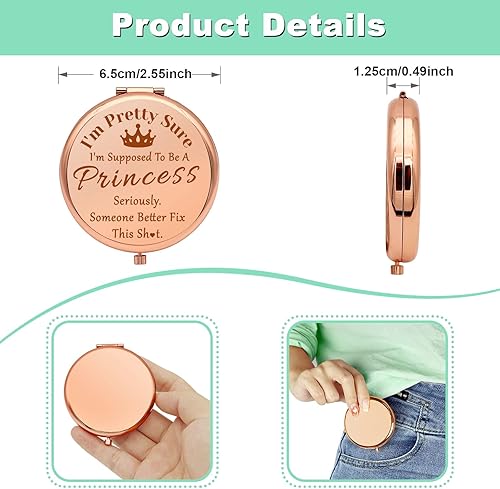 Miniatura 4 de Regalos divertidos para mujeres, espejo compacto para mejores amigas, hermana, regalos divertidos para mujeres, regalos divertidos para amigos,