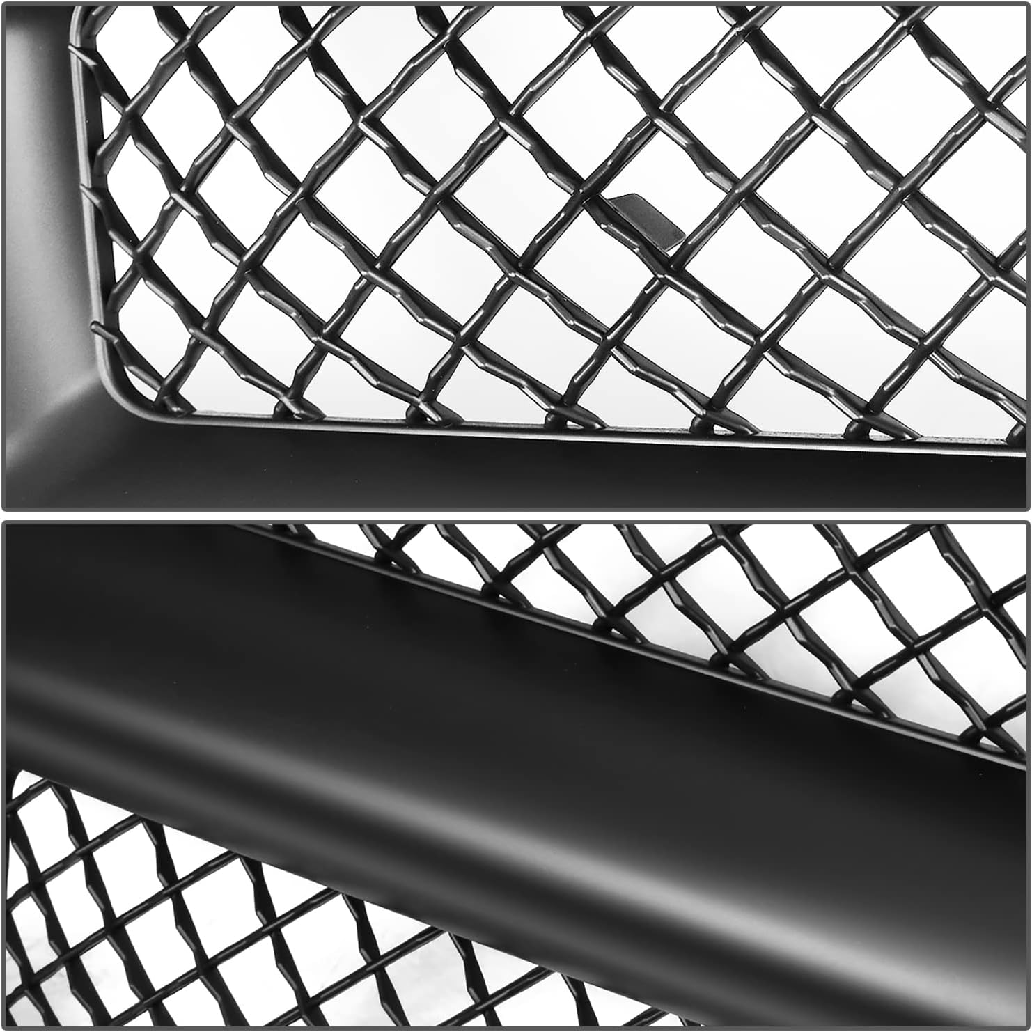 Auto Dynasty Front Bumper Grille Upper Lower Grill Guard Assembly Compatible with Chevy C/K 1500 2500 Suburban Blazer Tahoe 1994-2000, Black Meshed, ABS Plastic