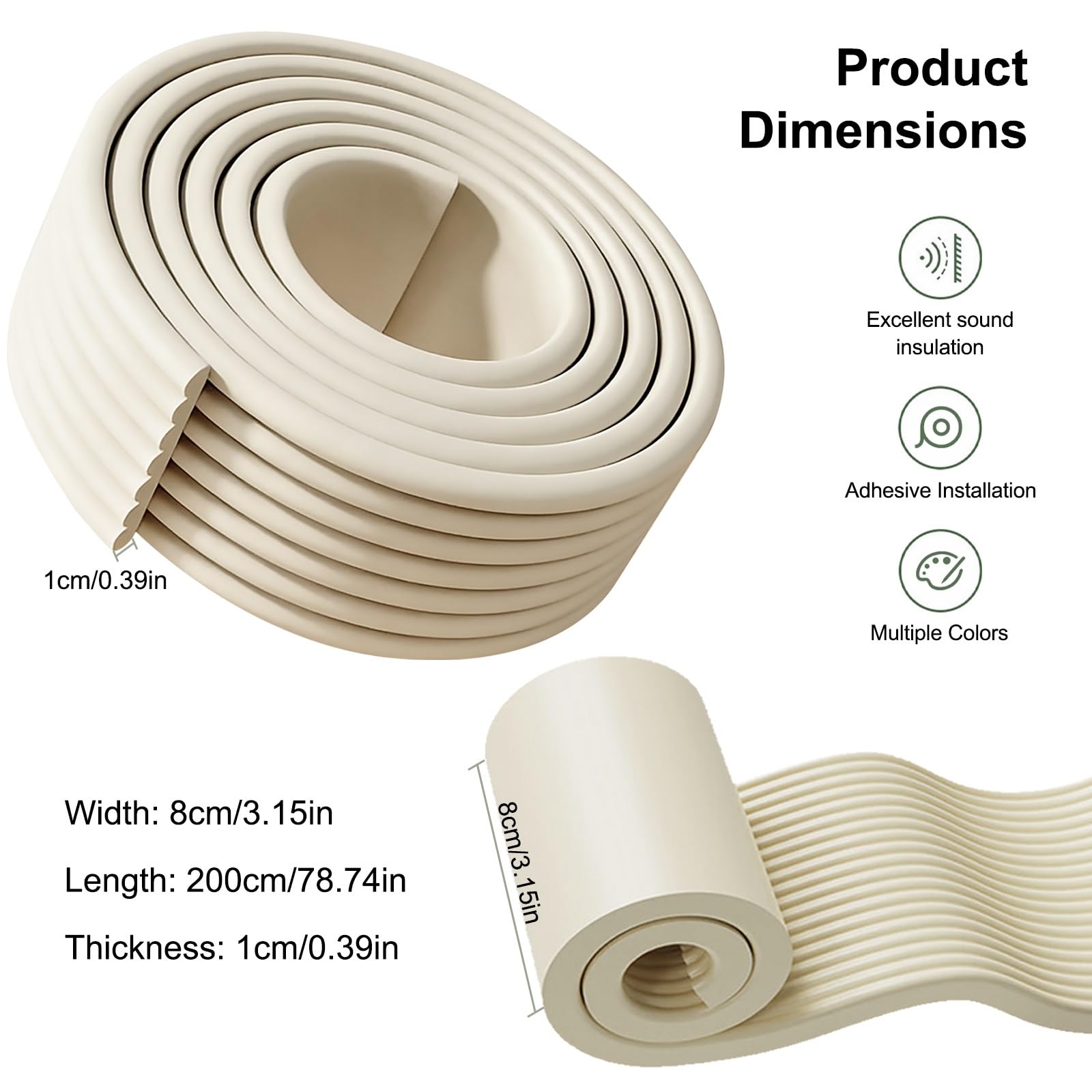 2m Isolante In Schiuma Per Tubi, Nastro Adesivo Autoadesivo Per Riduzione Del Rumore Idraulico Interno Ed Esterno, Forte Adesione, Nastro Isolante Avvolgente, Per Tubi Interni Ed Esterni(Grey,3pcs)