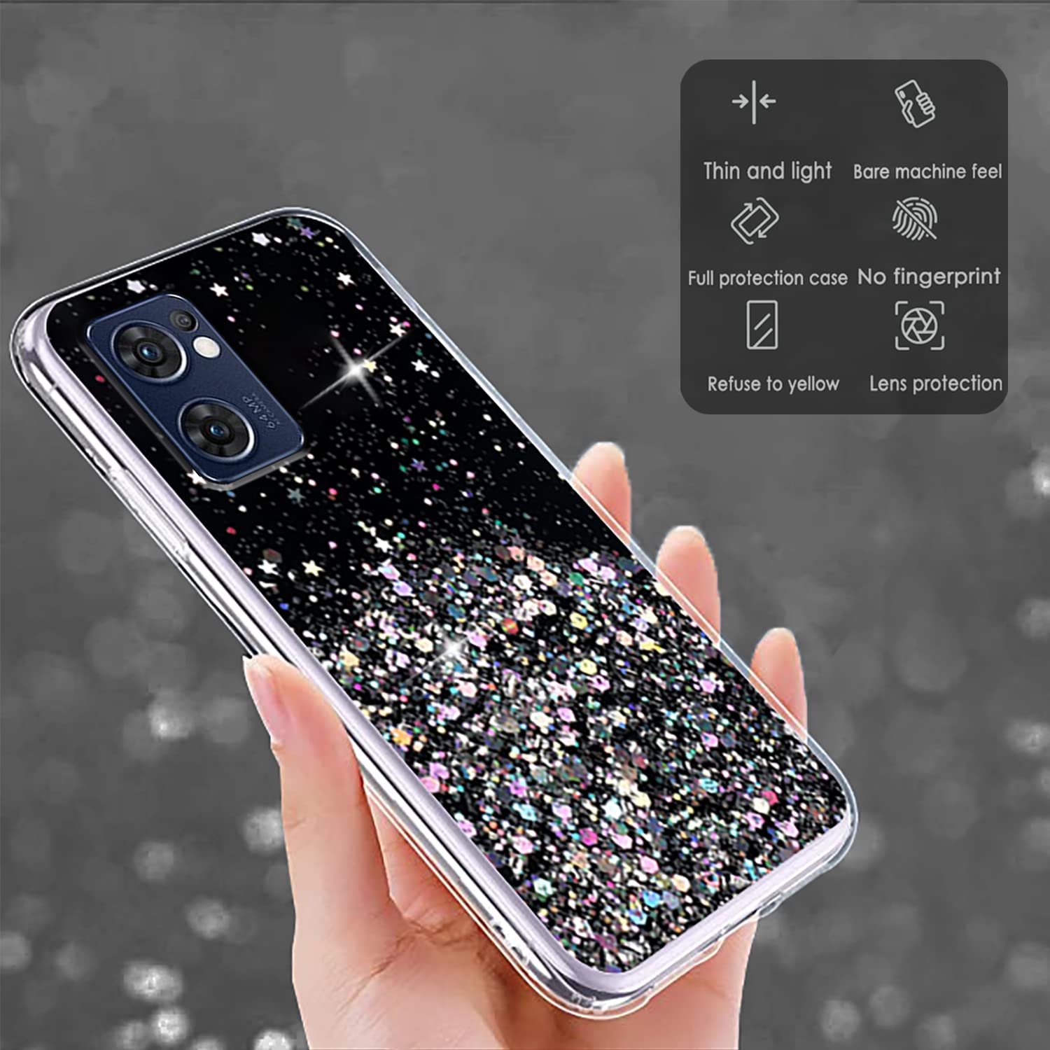 Brillante Custodia per OPPO Find X5 Lite, Glamour Effetto