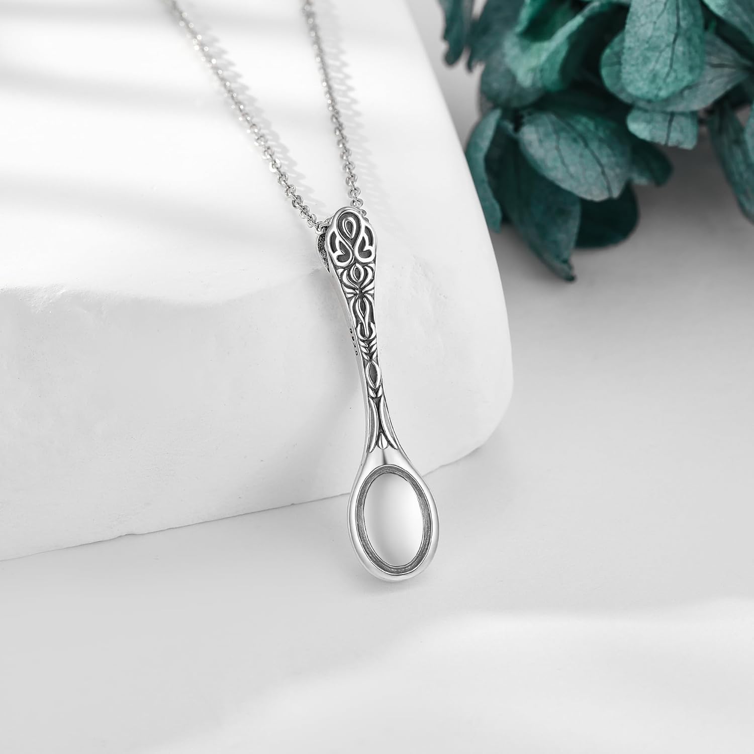 Spoon Necklace 925 Sterling Silver Teaspoon Pendant Jewelry Mothers Day Gifts for Women - Image 3