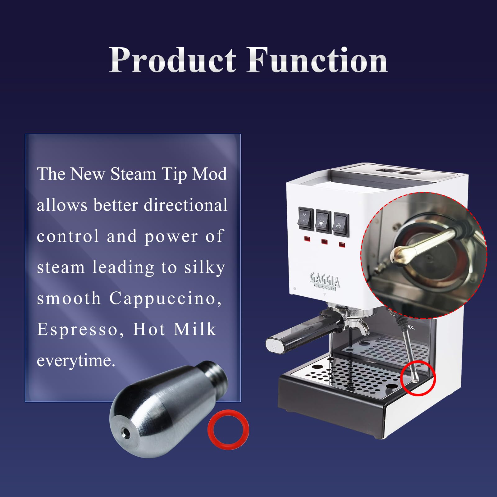 Amazon.co.jp: シングルホールスチームチップモッズ1個パック、Gaggia