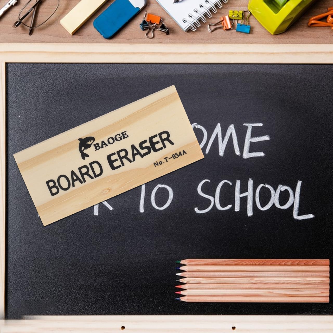 5 Pcs Wooden Chalkboard Eraser Dustless Felt Blackboard Cleaner for Teachers Parents, Home, School, and Office Use - Image 4
