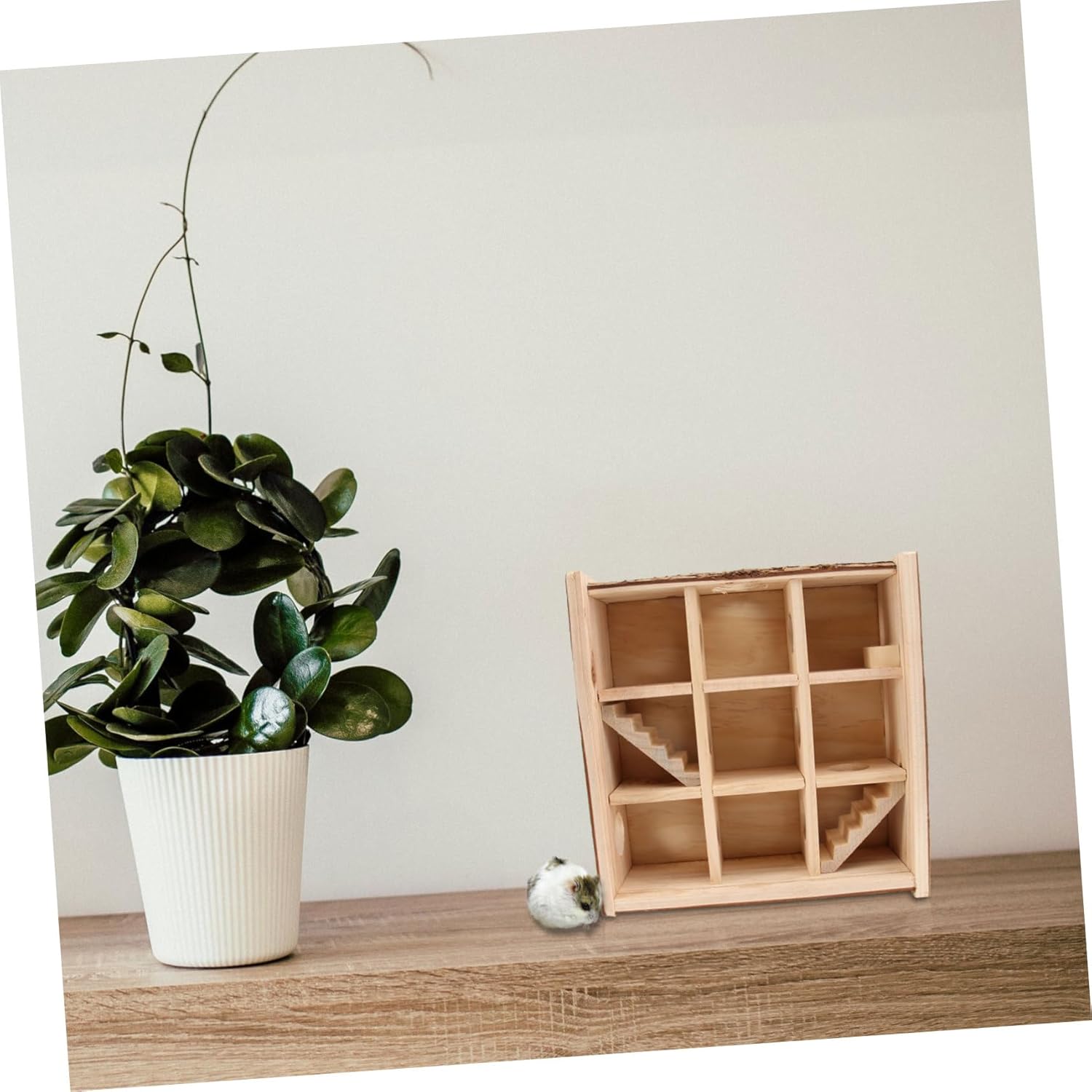 1pc Hamster Toy Pine Recreational Plaything for Pets and Training Tool Natural Insulation Lightweight and Portable