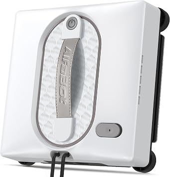 AlfaBot Window Cleaning Robot with 4-Nozzle Auto Spray, 5000Pa Strong Suction Robotic Window Cleaner, Smart Edge Detection, UPS Backup,3 Cleaning Modes for High-Rise Windows, Glass, Tiles