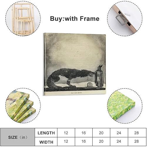 Miniatura 2 de Póster de John Bauer (Tyr y Fenrir) de pinturas famosas, póster artístico y arte de pared, póster moderno para decoración de dormitorio familiar, 12