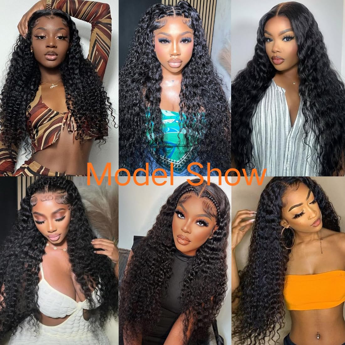 13x6 Deep Wave Lace Front Wigs Human Hair 200 Density 26 Inch HD Lace Deep Wave Frontal Wigs Pre Plucked with Baby Hair Deep Curly Glueless Wigs Wigs for Women Natural Black