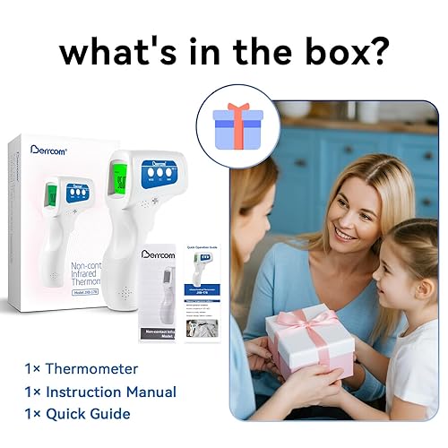 Miniatura 8 de Berrcom Termómetro infrarrojo para frente sin contacto JXB-178 Termómetro de verificación de fiebre del bebé 3 en 1 sin contacto para niños bebés y