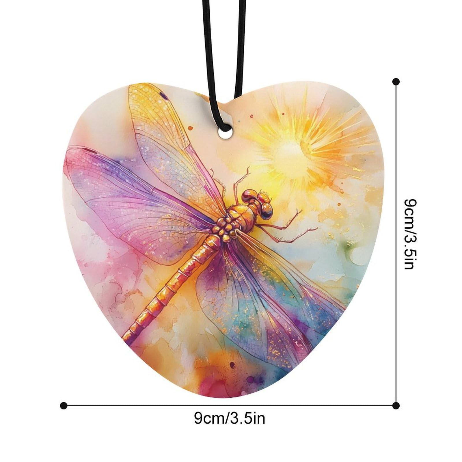 Radiant Dragonfly Car Air Freshener Hanging Aromatherapy Tablets for Car Accessories Love form