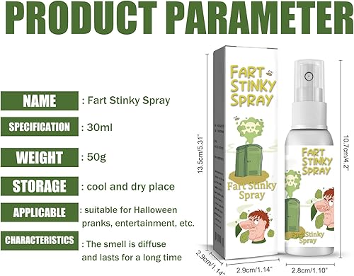 Miniatura 3 de Aerosol apestoso extra fuerte, no tóxico, 2.1 fl oz, divertido juguete de broma en aerosol apestoso, regalo divertido para niños y niñas, 2 unidades