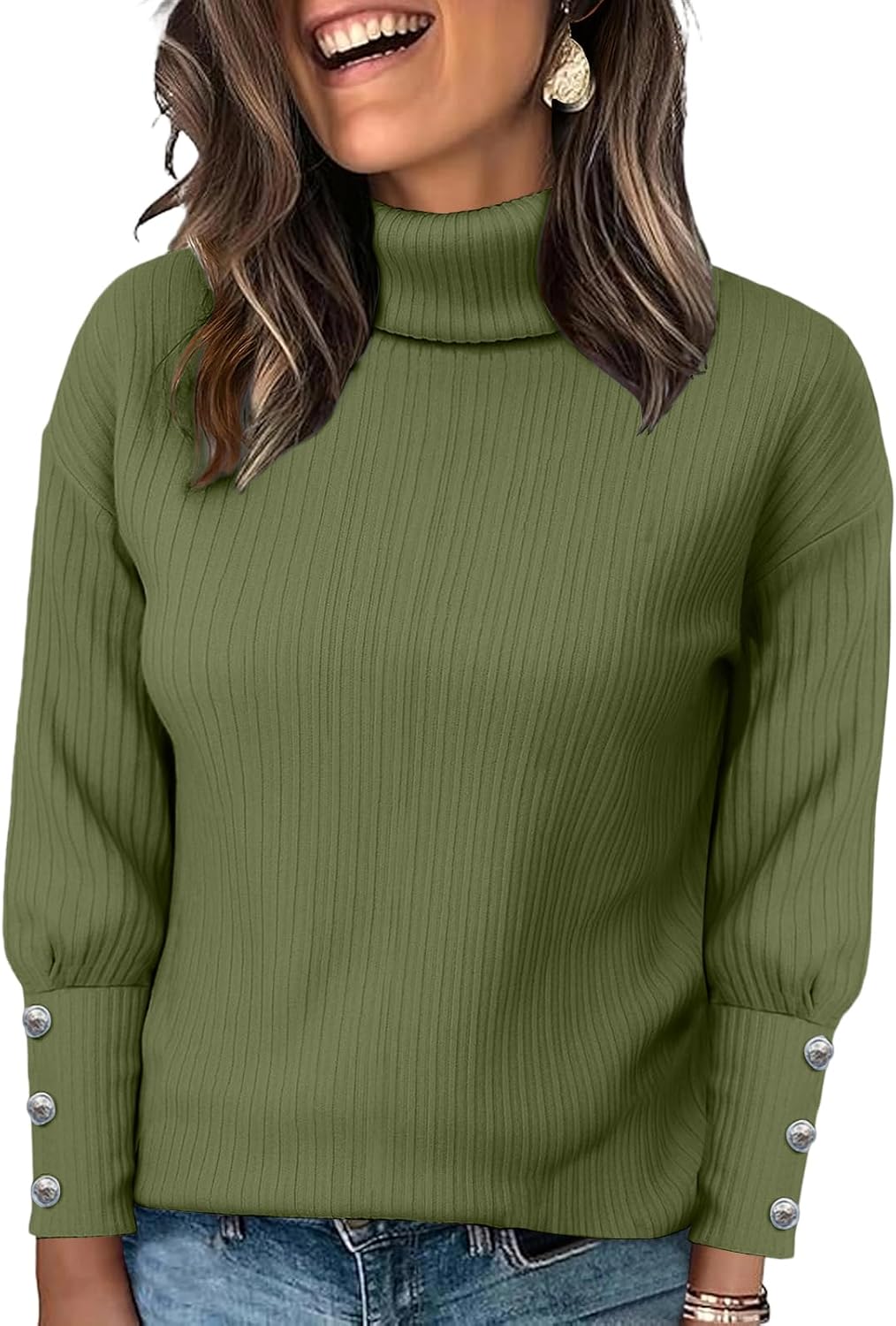 Pullover Sweaters for Women Casual Comfiest Airport Outfits Long Sleeve Mock Neck Top Lightweight Knit Slim Fit Basic Shirt