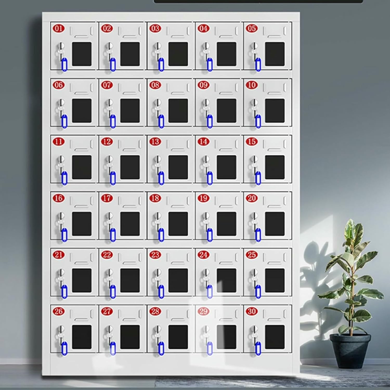 Cell Phone Locker Box - Secure Mobile Phone Storage Lockbox, for Offices, Exam Halls, Laboratories, Saunas - Safe Phone Storage Cabinet for Workplaces