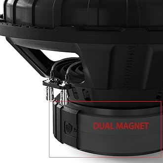 12 1600W MAX Power Dual Voice Coil 4 Ohm Car Subwoofer, Easy to Install, Black-S224 (MB-S224)
