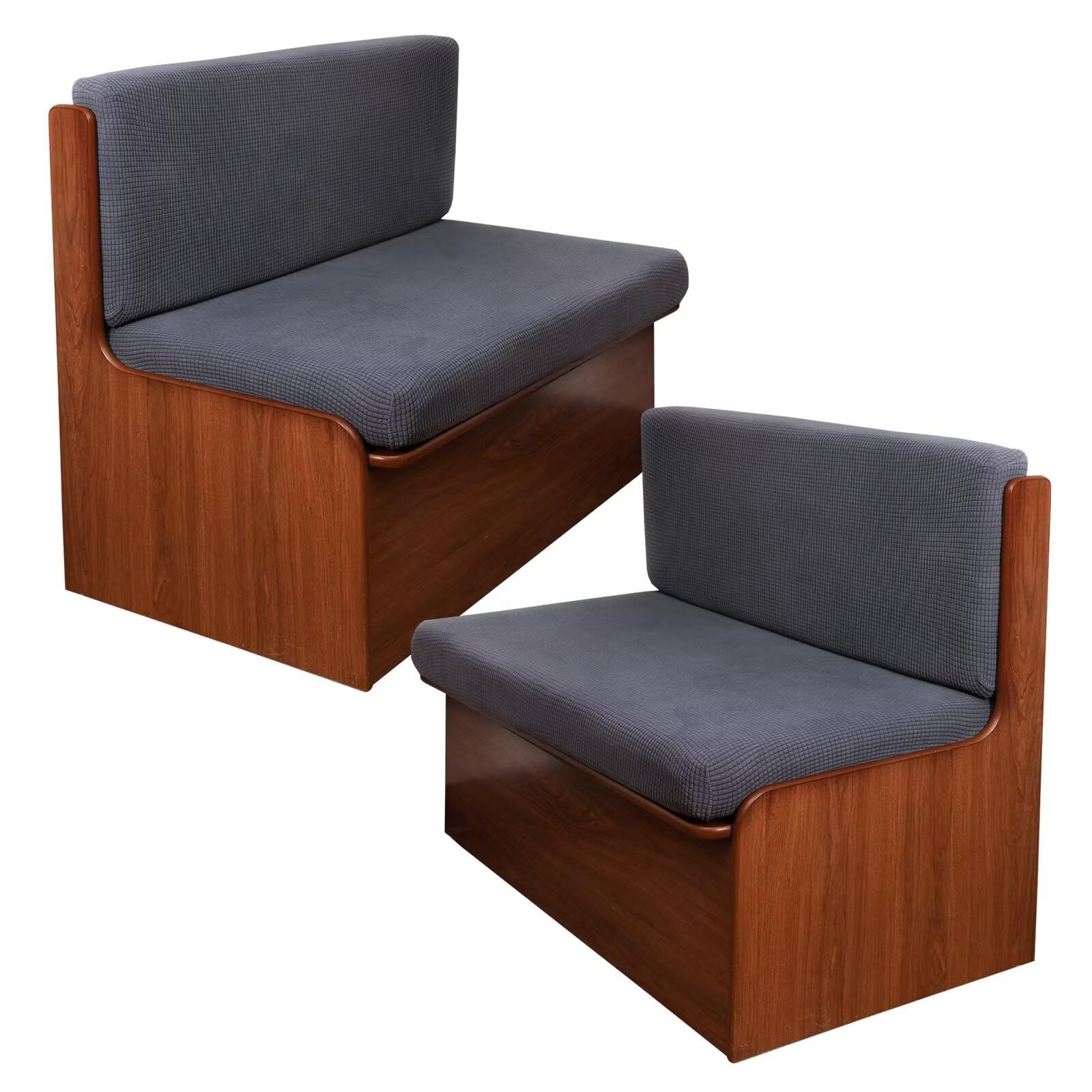 NILUOH RV Dinette Cushion Covers,Jacquard Camper Cushion Slipcovers Replacement Sofa Cushions Washable Loveseat Slipcovers for Travel Trailer Couch (2