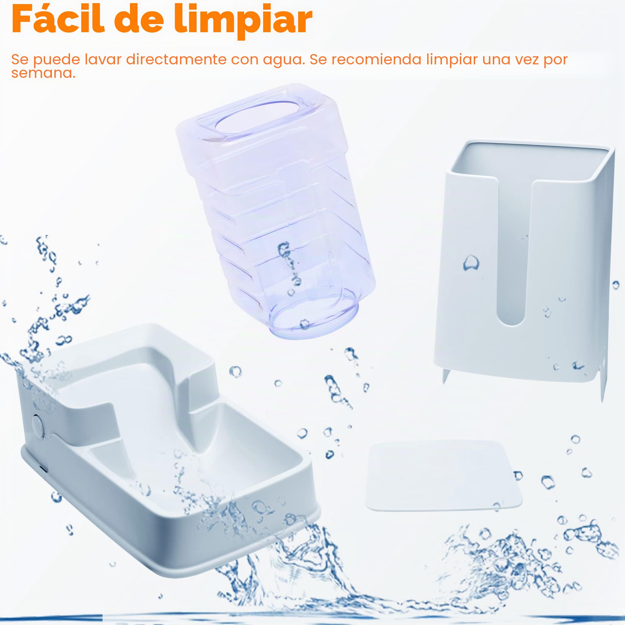 Comedero automático para Gatos y dispensador de Agua para Gatos en Juego de 2 Paquetes de alimentador automático para Perros y dispensador de Agua para Perros pequeños, Cachorros, Gatitos