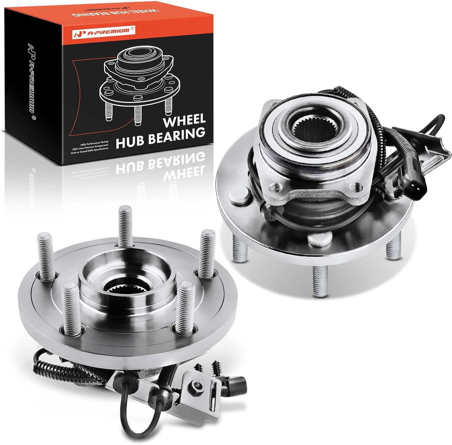 A-Premium 2 x Front Wheel Bearing and Hub Assembly with ABS & 5-Lug Compatible with Chrysler Town & Country 2008-2011 & Dodge Grand Caravan 2008-2011 & Dodge Grand Caravan 2008-2011