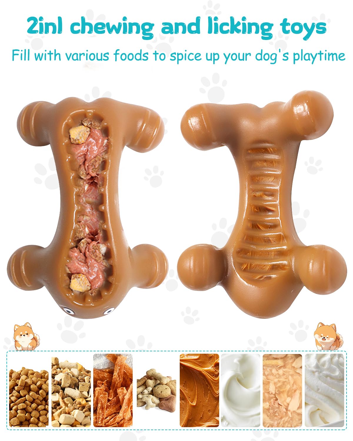 TONGKTAI Indestructible Dog Chew Toy for Aggressive Chewers Tough Nylon Bone with Bacon Flavour - Image 3