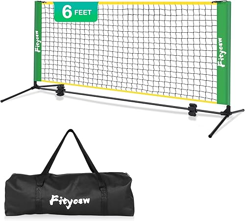Red de pickleball pequeña de 6 pies para exteriores, red de práctica para interiores y exteriores, equipo de ayuda para entrenamiento