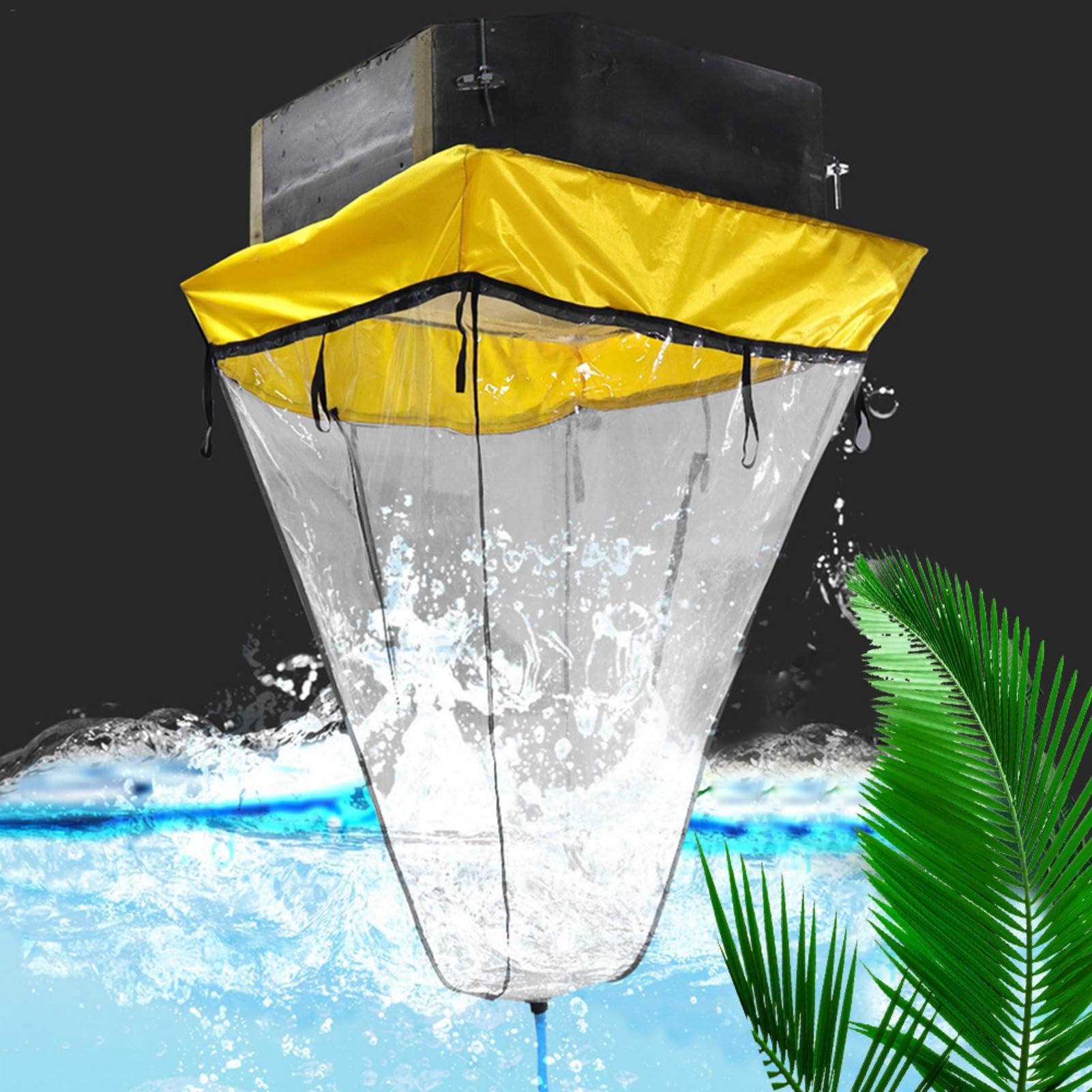Bolsa De Limpieza De AC – Cubierta De Filtro De Aire Acondicionado Impermeable, Lona De Mantenimiento AC Reutilizable | Cubierta De Lavado De Aire Acondicionado Dividido En La Pared Caja De Limpieza