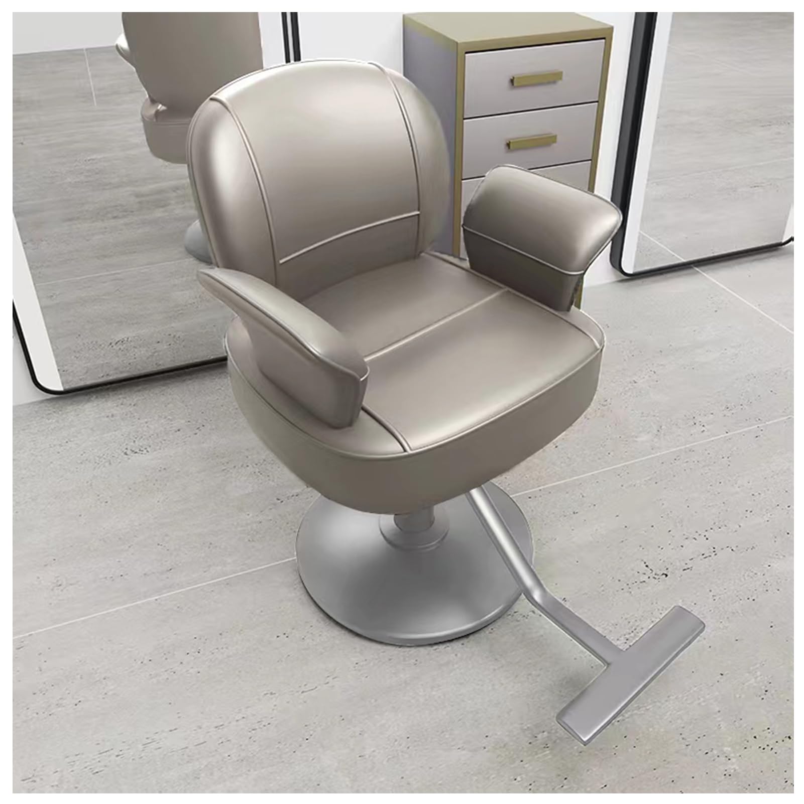 Generisch Höhenverstellbarer Friseurstuhl, Friseurstuhl für Friseure, 150 kg maximale Belastung, Allzweck-Spa-Ausrüstung, hydraulischer Komfort, Farbe: Orange
