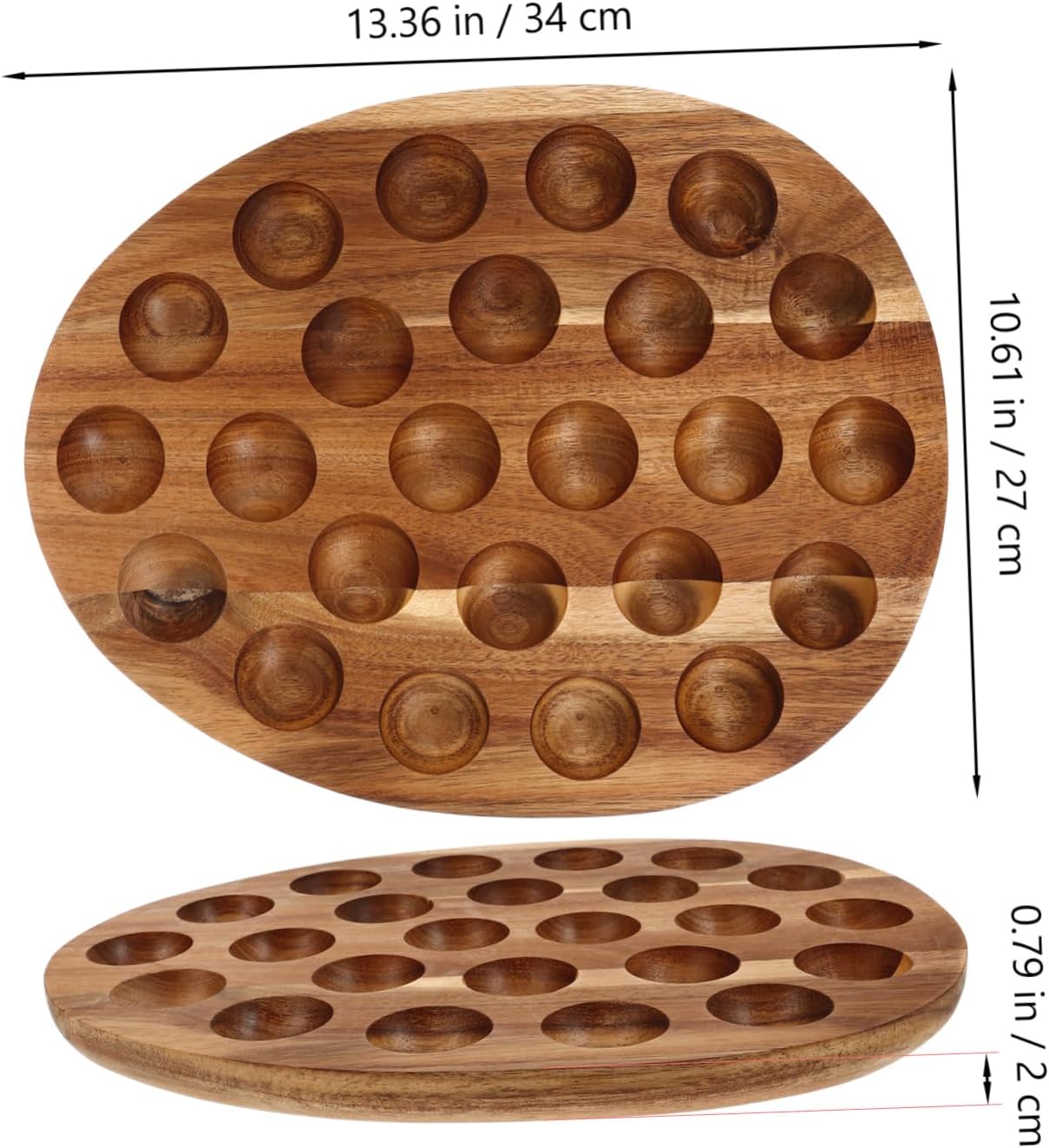 24grid Egg Holder Tray Rustic Egg Storage for Kitchen Refrigerator Compartment Organizer Minimalist Design for Dining Table