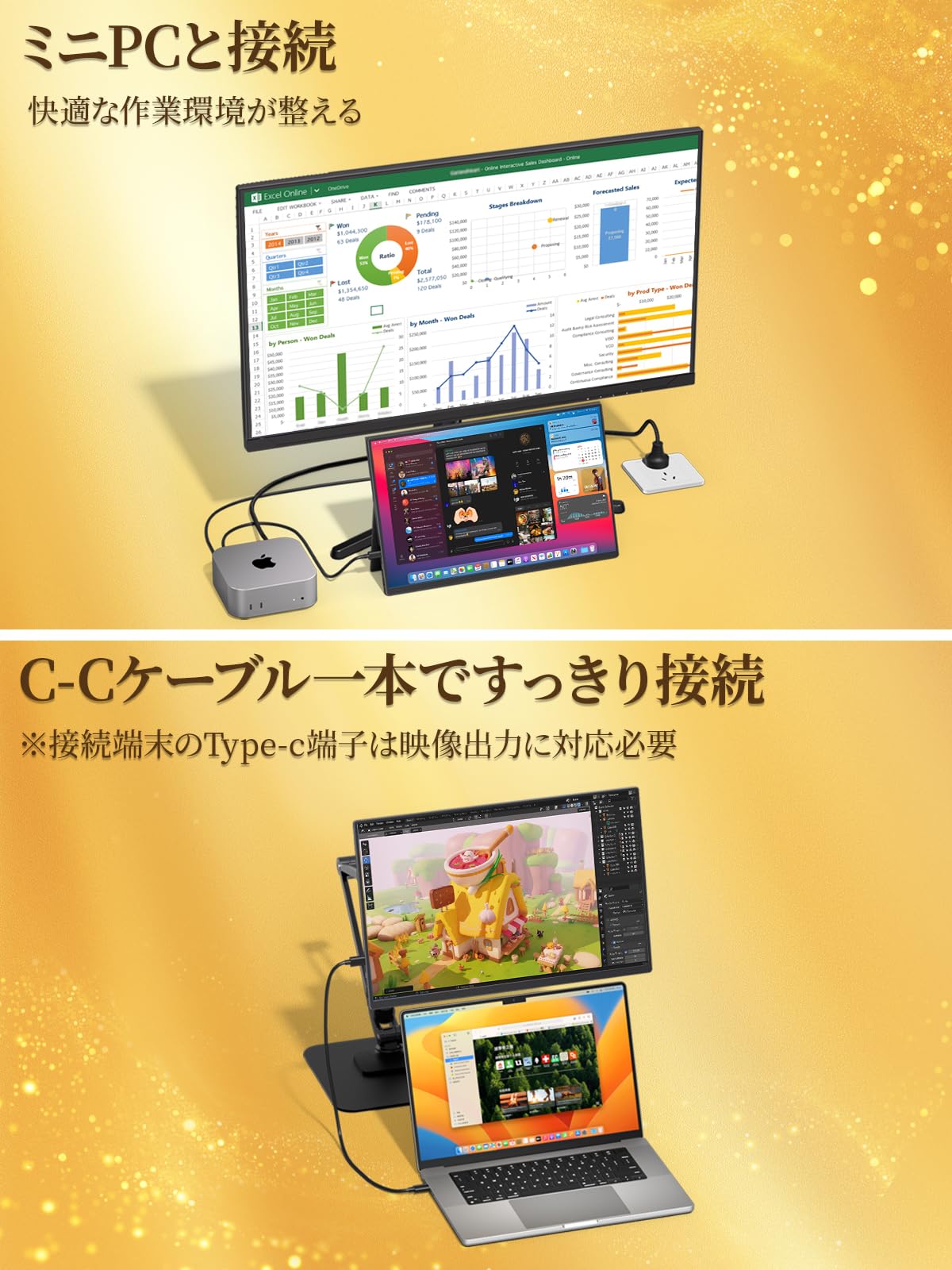Amazon.co.jp: モバイルモニター モバイルディスプレイゲーム