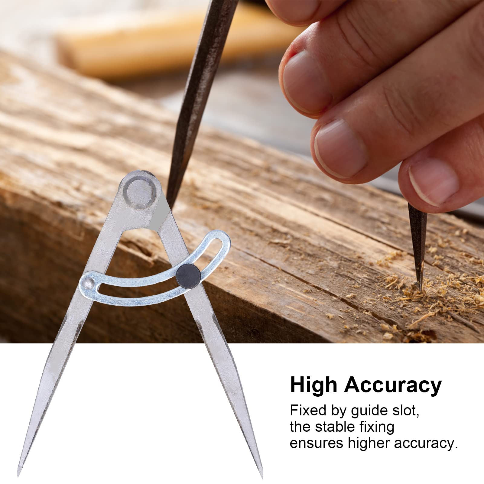 Leather Craft Rotating Craft Tool DIY 6 Inch Adjustable Lockable Steel Divider Wing Leather Compass