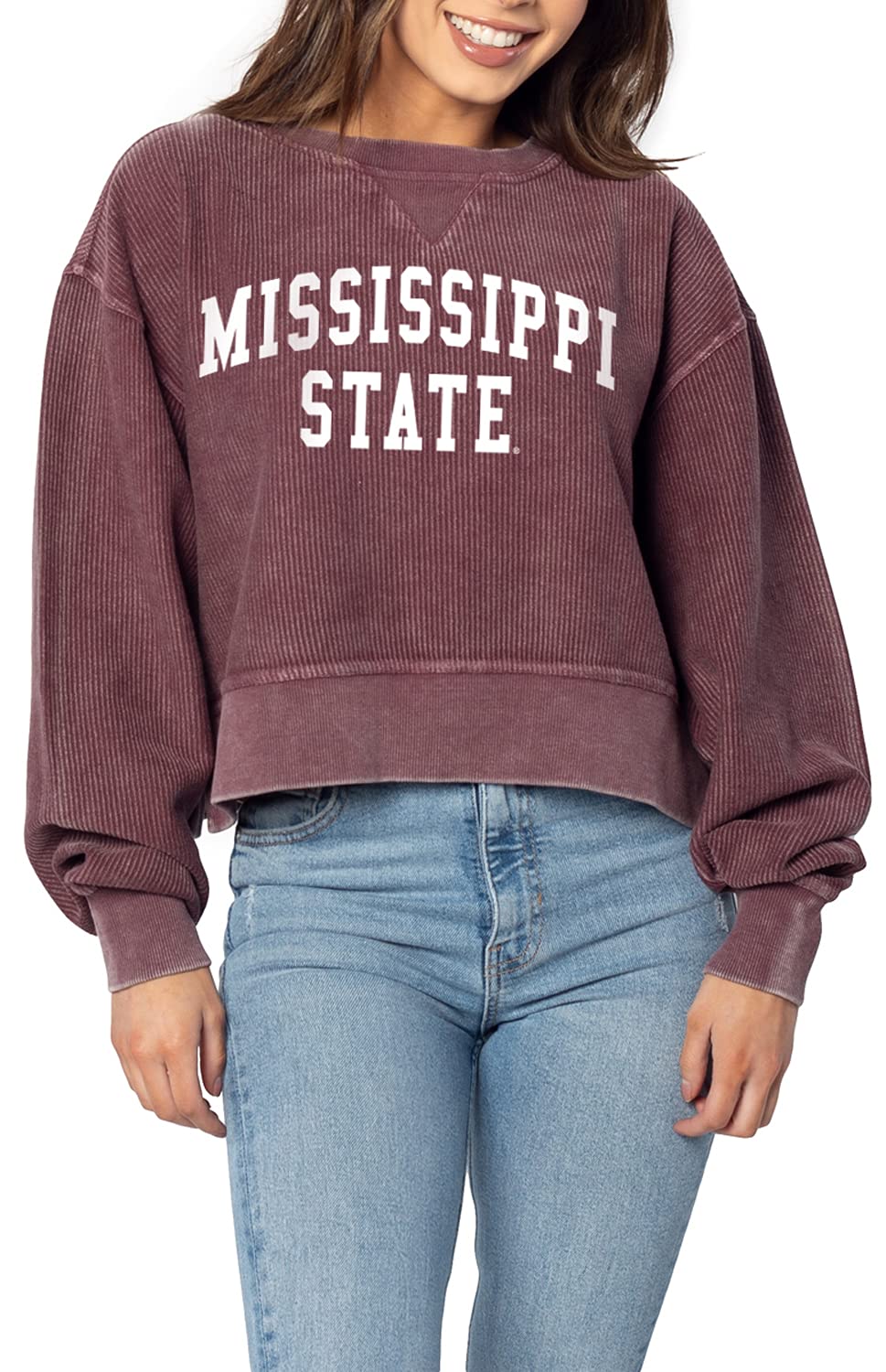 chicka-d NCAA womens Corded Boxy Pullover