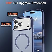 Vista 545 de SUPFINE - Funda magnética para iPhone 13 Pro Max (compatible con MagSafe), (protección contra caídas de grado militar de 10 pies), delgada, Negro