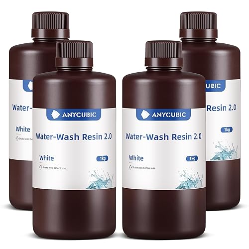 Vista 100 de ANYCUBIC Resina de impresora 3D 2.0 mejorada lavable al agua, resina 3D de alta precisión de 405 nm, resina de fotopolímero de baja contracción