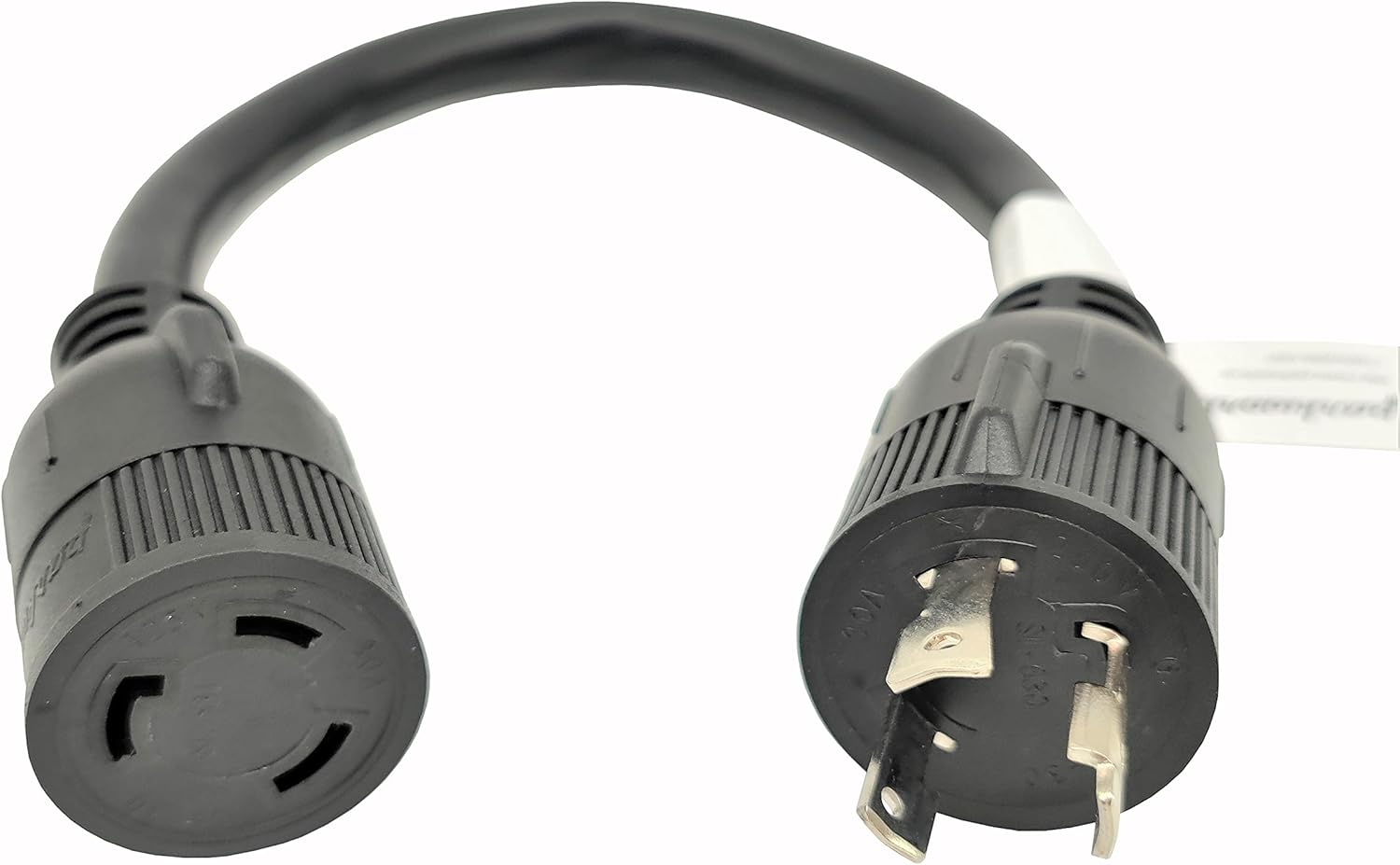 Parkworld 62701 AC Power Adapter Cord NEMA L6-30P Male to L5-30R Generator 30A Outlet for PDUs, 125 Volt 1.5FT