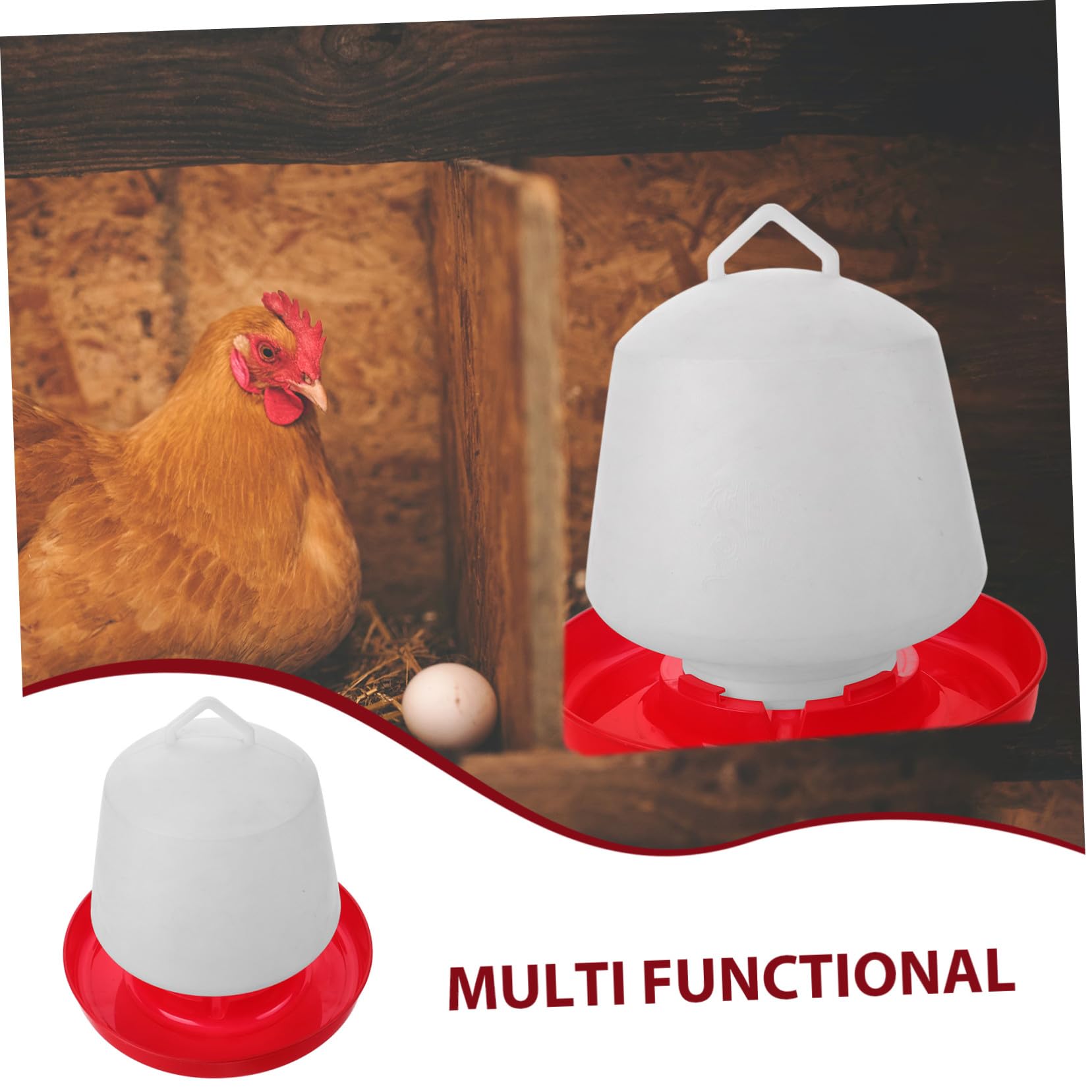 Hemobllo Mangiatoia Per Pollame e Pulcini in Plastica Resistente, Contenitore Riutilizzabile Per Cibo e Acqua, Adatta Per Galline, Anatre e Piccioni, Per Pollai Domestici e Uso Professionale