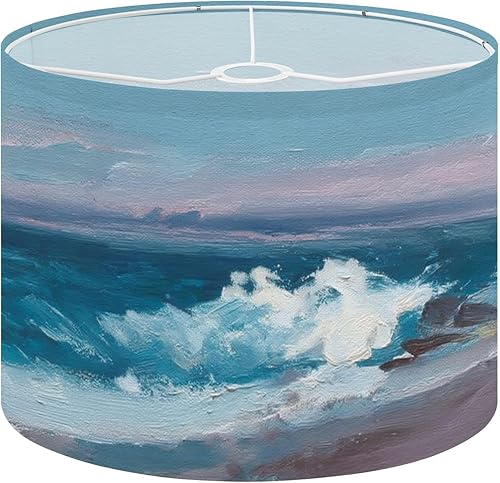 Miniatura 19 de Drum Lamp Shade Graffiti swirl neon blue pink yellow Funky 80s street art vibrant Lampshade for Floor Lamps Table Lamps Pendant Light 11"x8.9"