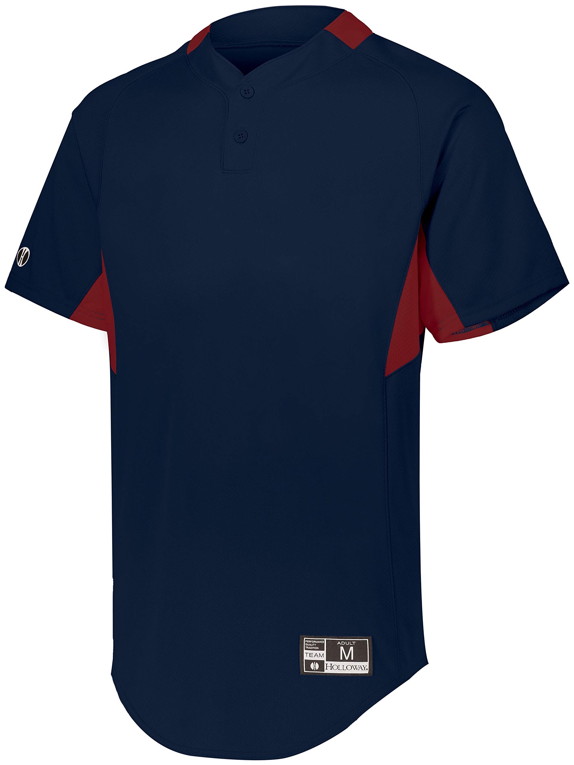 Holloway Sportswear Game7 Two-Button Baseball Jersey 3XL Navy/Scarlet
