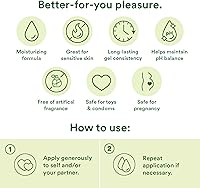 Vista 2 de Good Clean Love Almost Naked Lubricante a base de agua, lubricante personal con aloe vera orgánico, seguro para juguetes y condones para adultos, pH