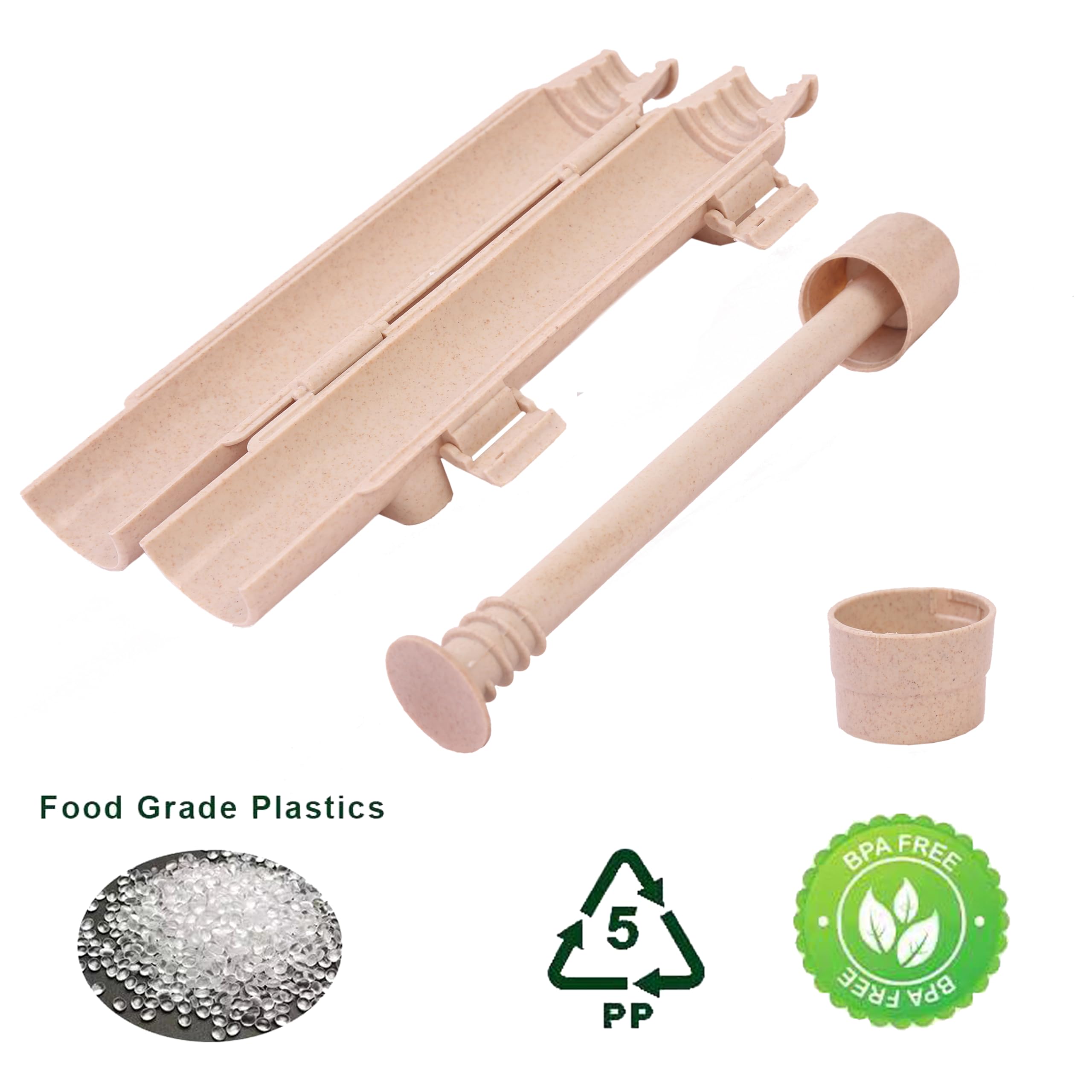 Máquina de sushi, bazuca de sushi de grado alimenticio, moldes de sushi, perfecto para manualidades de rodillo de sushi con arroz, verduras y carne. Juego de herramientas de sushi ideal para 3