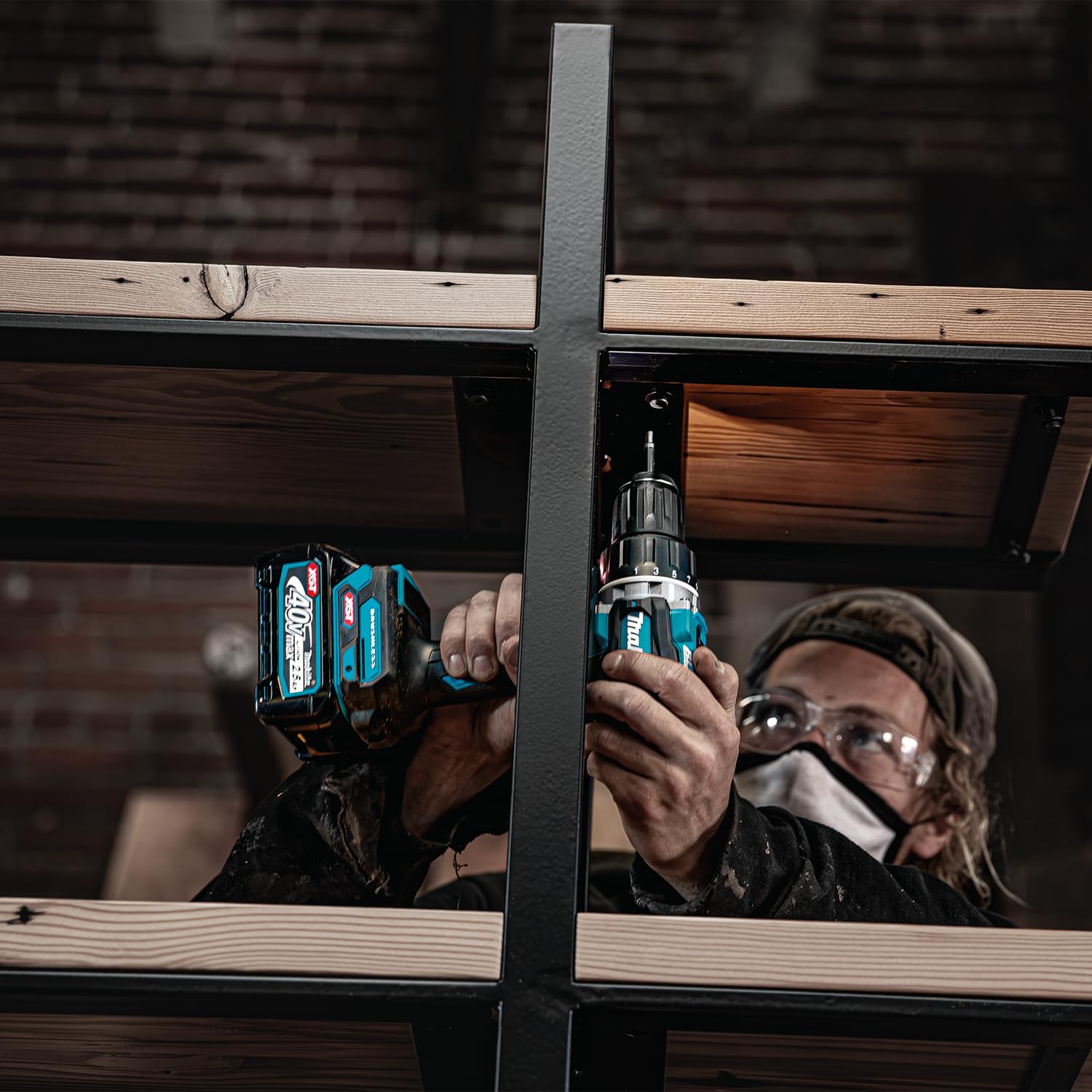makita DF002GZ - Taladro atornillador (40 V, máx. (sin batería, sin cargador) Azul Petróleo