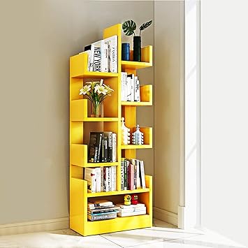 ABOUT SPACE Open Book Shelf DIY Book Storage Display Rack - Wooden Multipurpose Book Storage Display Organizer Rack with Solid Finish Showcase Stand (L 47 x W 21 x H 131 cm)