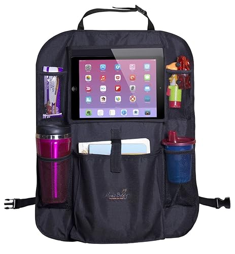 Asiento trasero para carro Mom's Besty, organizador con soporte para tablet; bolsillo con pantalla táctil para tabletas Android e iOS de hasta 10.1
