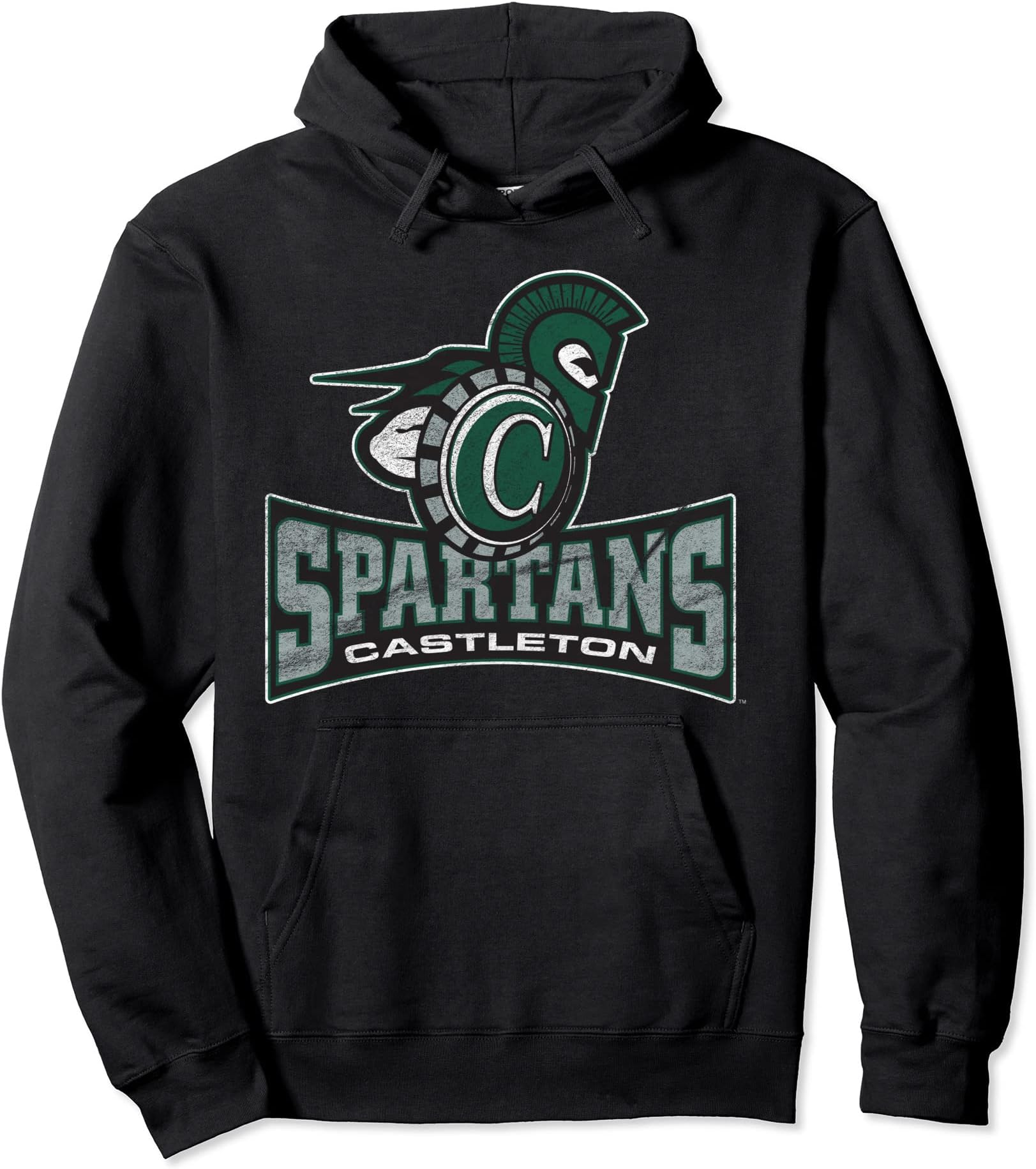 Castleton University Spartans Distressed Primary Pullover Hoodie