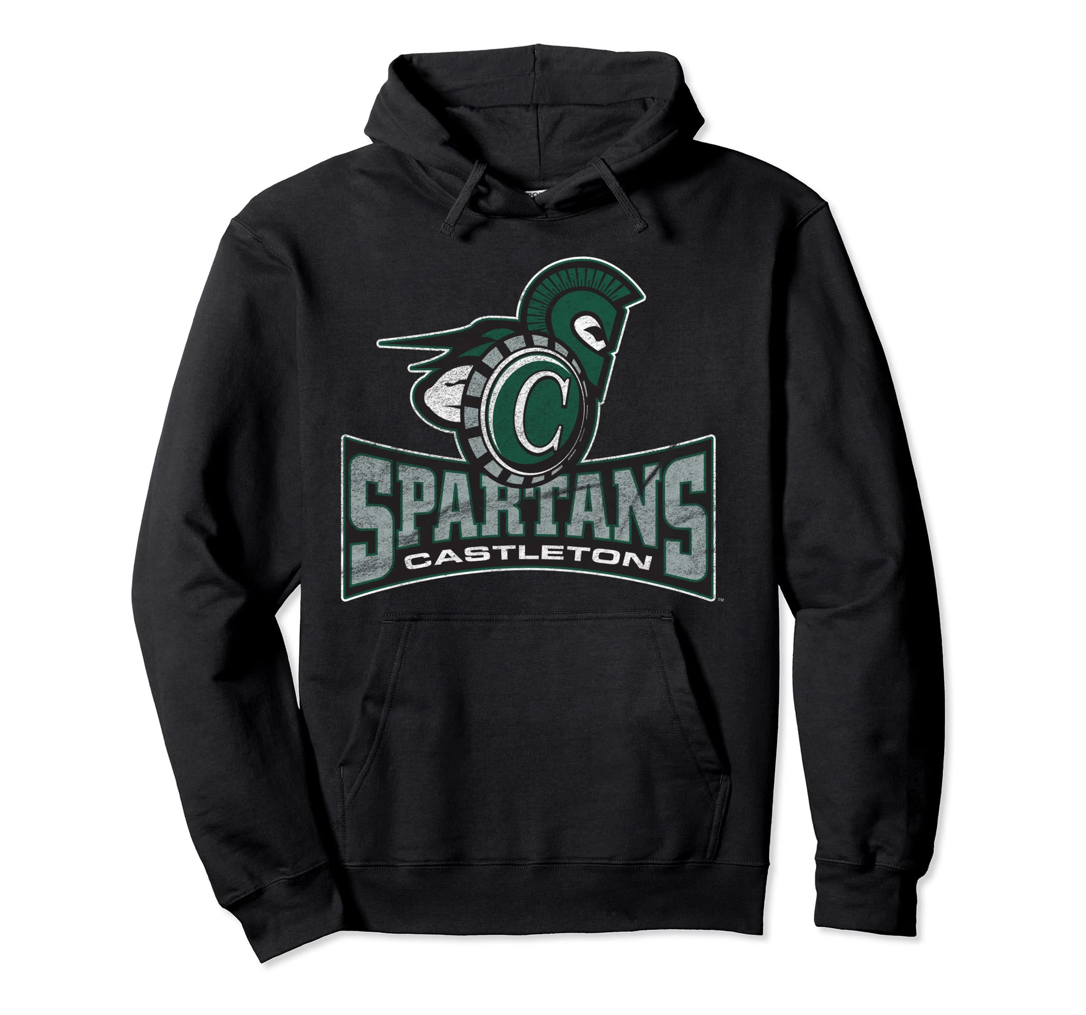 Castleton University Spartans Distressed Primary Pullover Hoodie